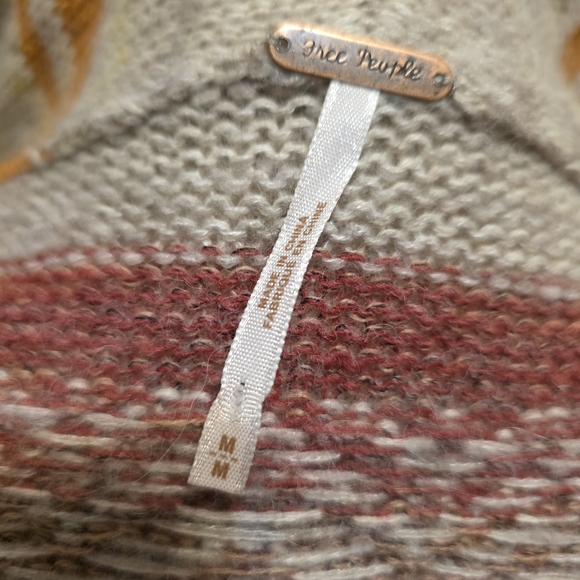 Free People Multicolor Striped Cardigan MED 1397 - Picture 7 of 8